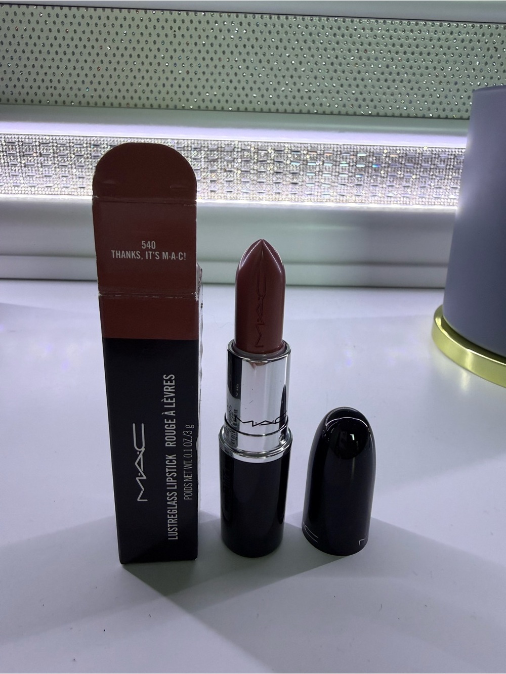 MAC Cosmetics Lustreglass Lipstick - Mauve Brown Shade - Picture 3 of 3